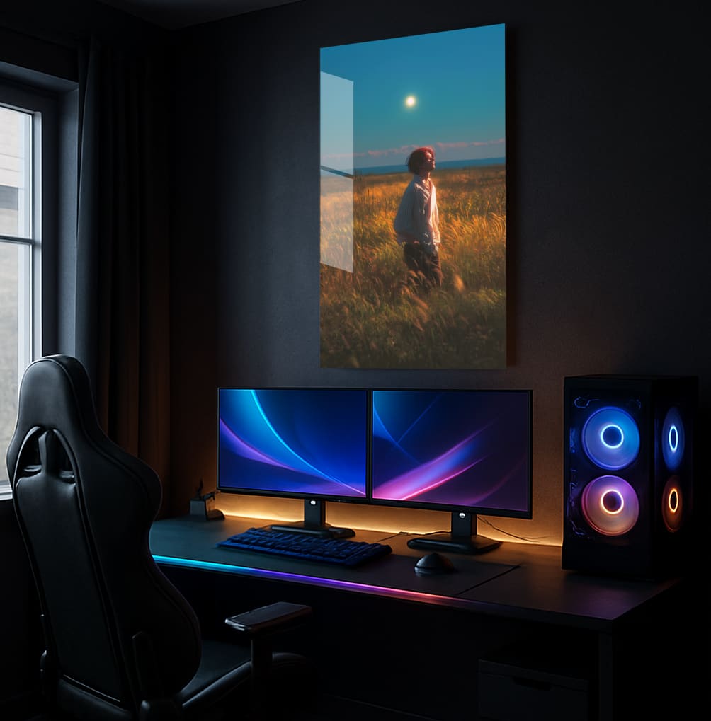 Golden Field Gaze - Lifestyle Mockup