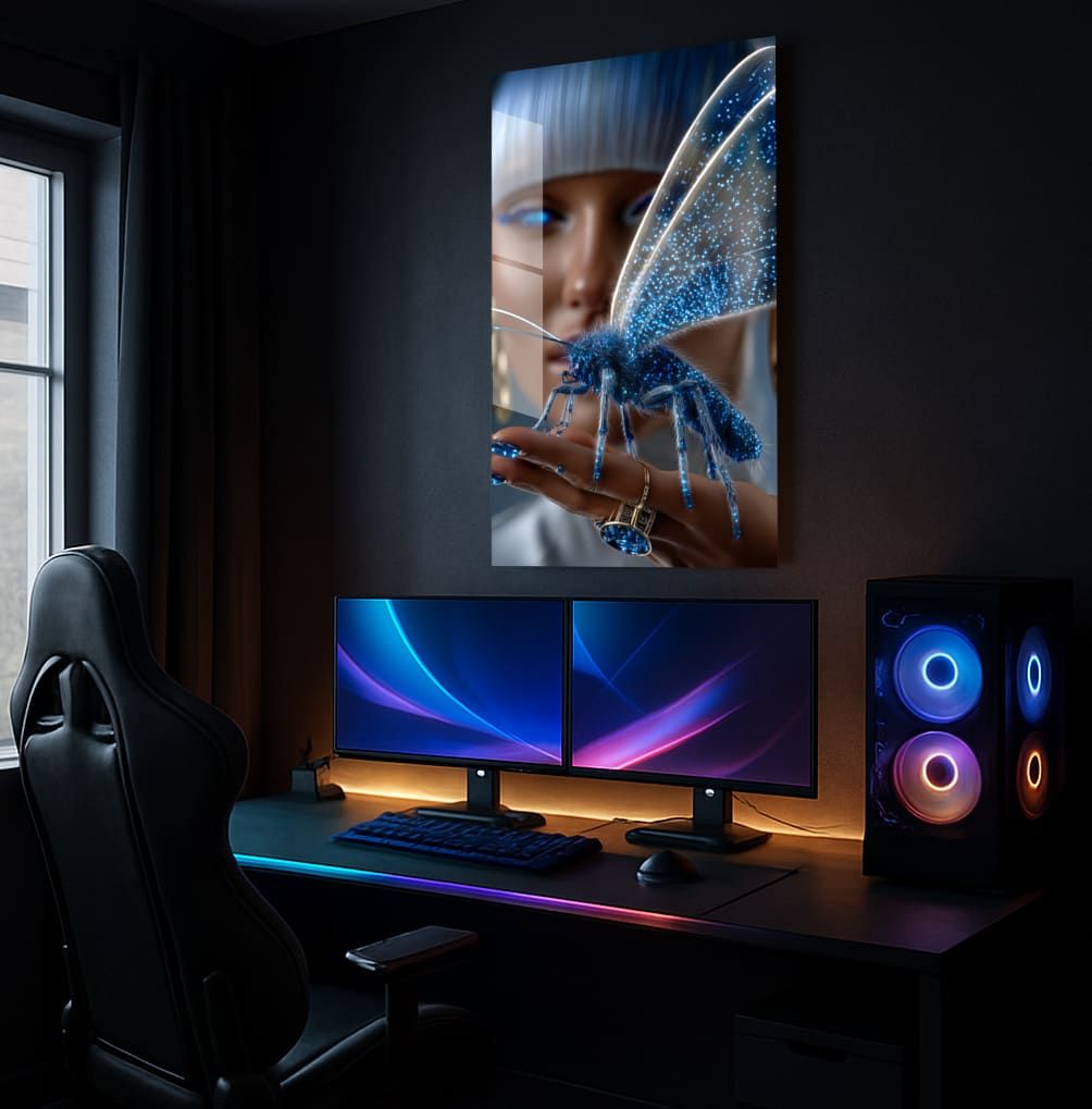 Azure Butterfly's Touch - Lifestyle Mockup