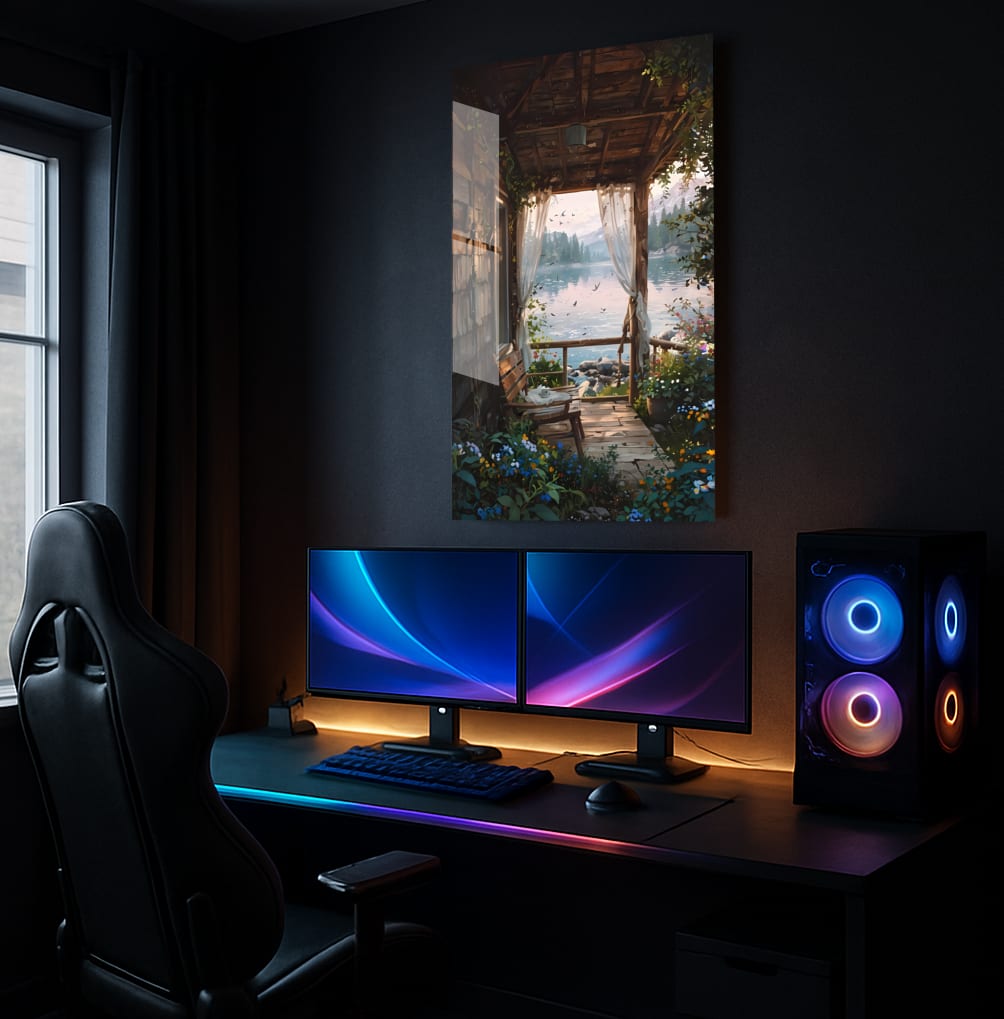 Lakeside Serenity Scene - Showcase Mockup