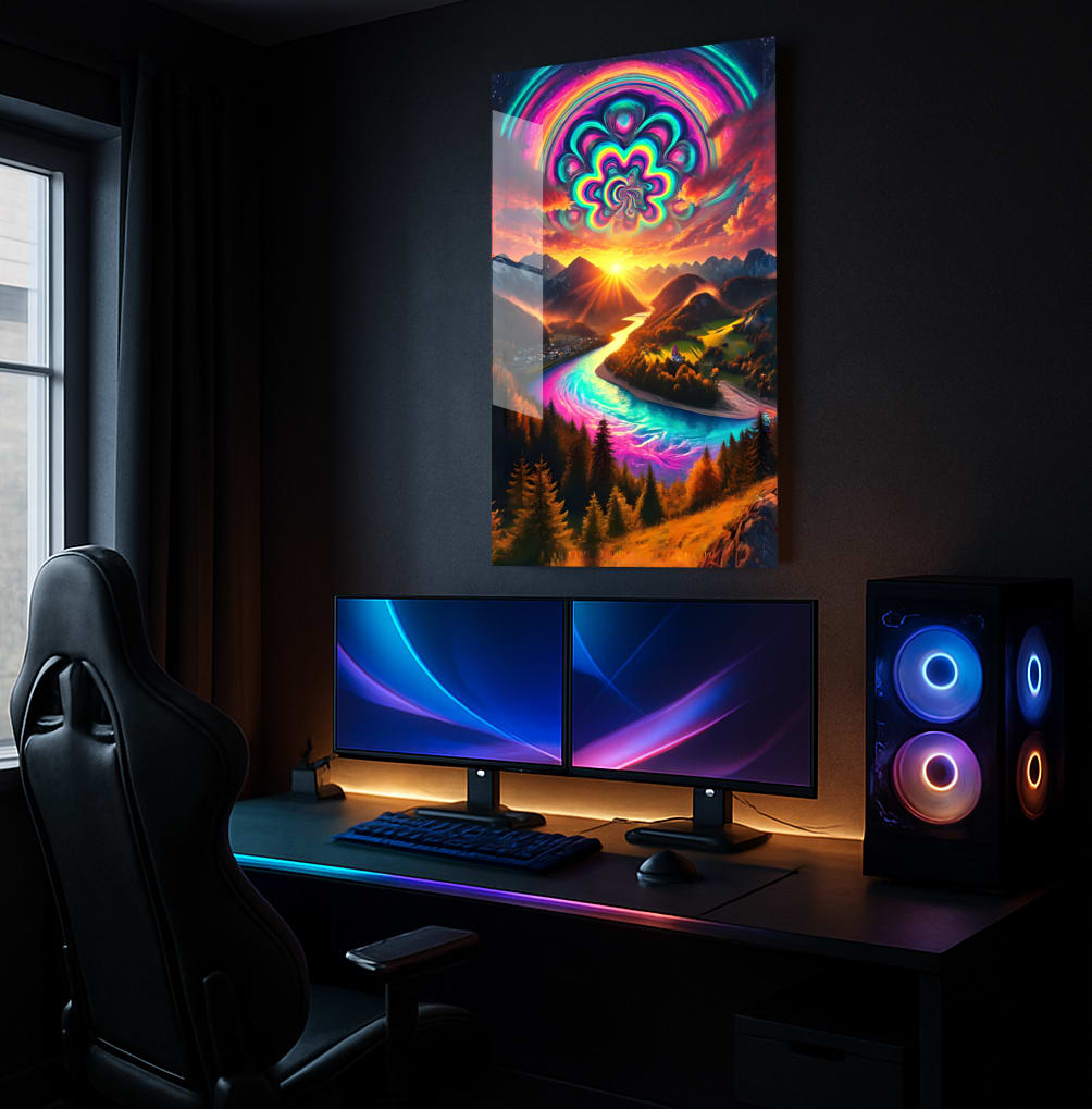 Psychedelic River Valley - Lifestyle Mockup