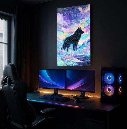 Cosmic Wolf Ascent - Showcase Mockup