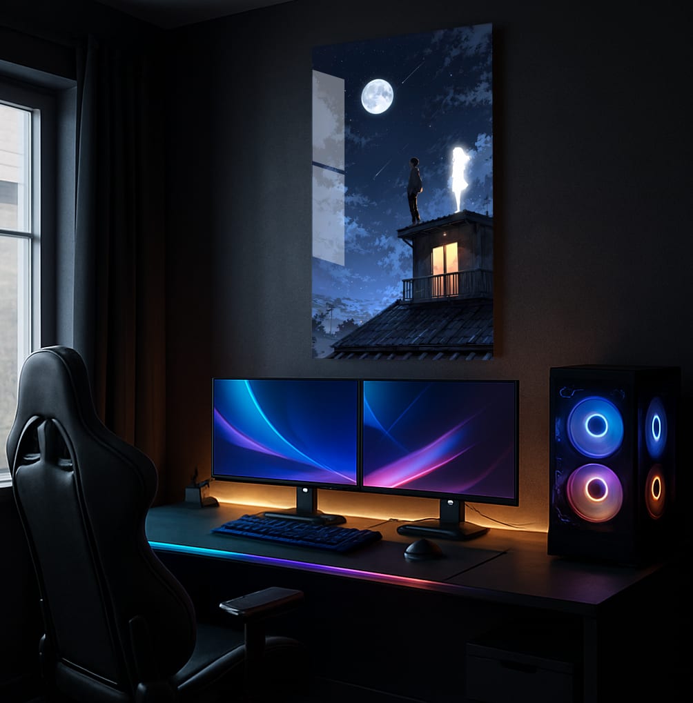 Moonlit Rooftop Serenade - Showcase Mockup