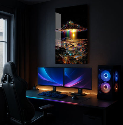 Cosmic Light Mountain - Showcase Mockup