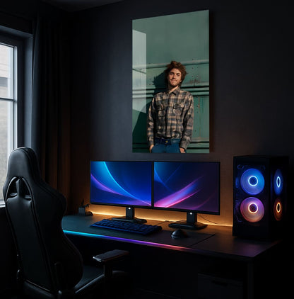 Teal Wall Portrait - Lifestyle Mockup