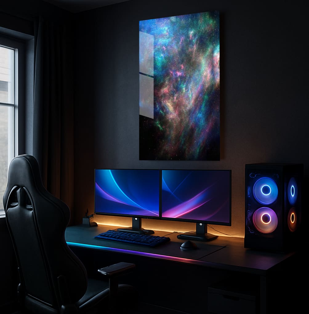 Cosmic Colorful Chaos - Showcase Mockup