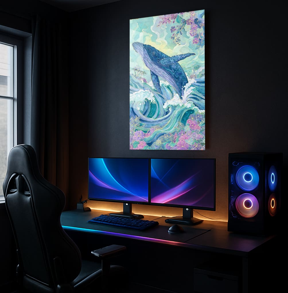 Majestic Whale Leap - Showcase Mockup