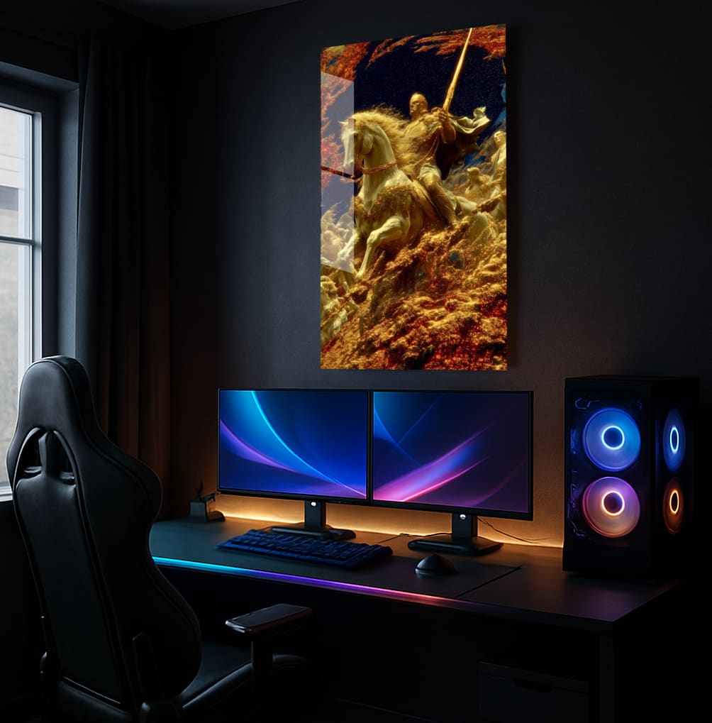 Golden Cavalry Ascends - Showcase Mockup