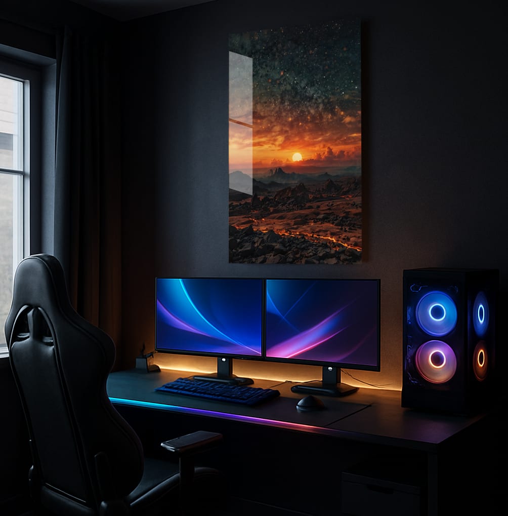 Cosmic Desert Sunset - Showcase Mockup