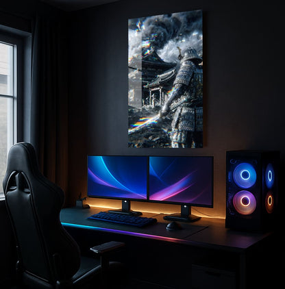 Glitched Samurai Warrior - Showcase Mockup