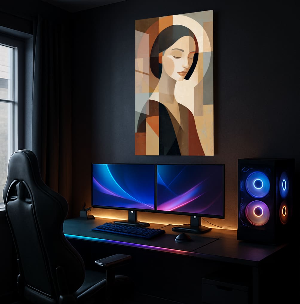 Abstract Calm Portrait - Showcase Mockup