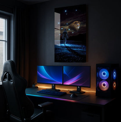 Cosmic Lion Ascent - Showcase Mockup