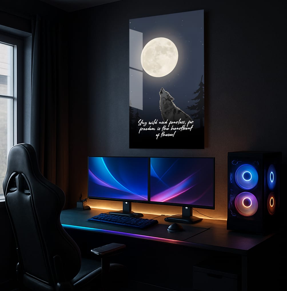 Lunar Wolf Serenade - Showcase Mockup