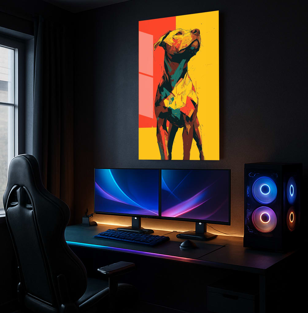 Pitbull -Canine Colorful Gaze- - Showcase Mockup