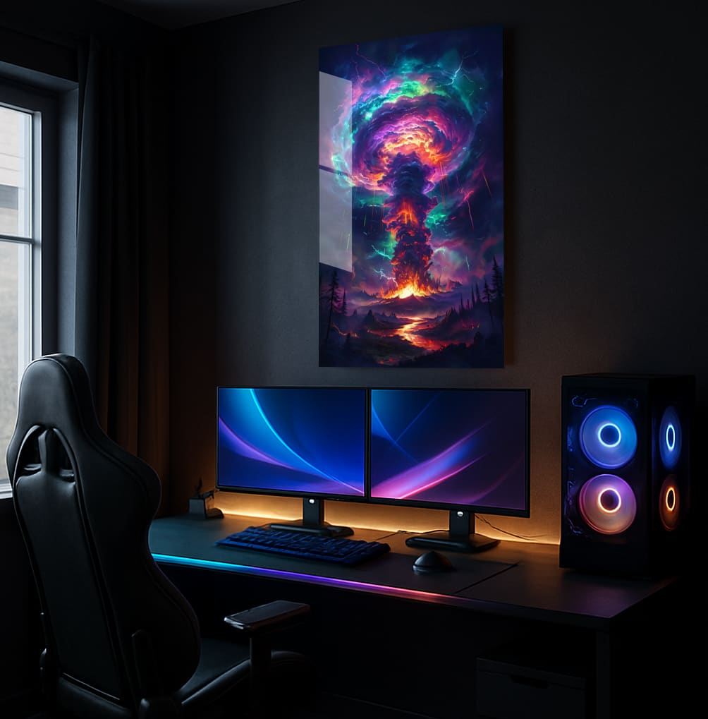 Cosmic Volcanic Eruption - Lifestyle Mockup