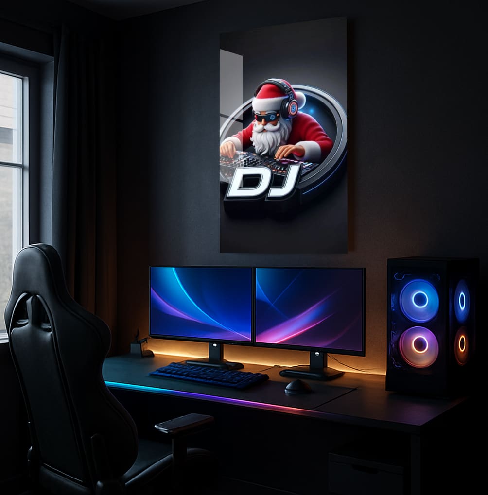 Santa DJ Rocking - Showcase Mockup