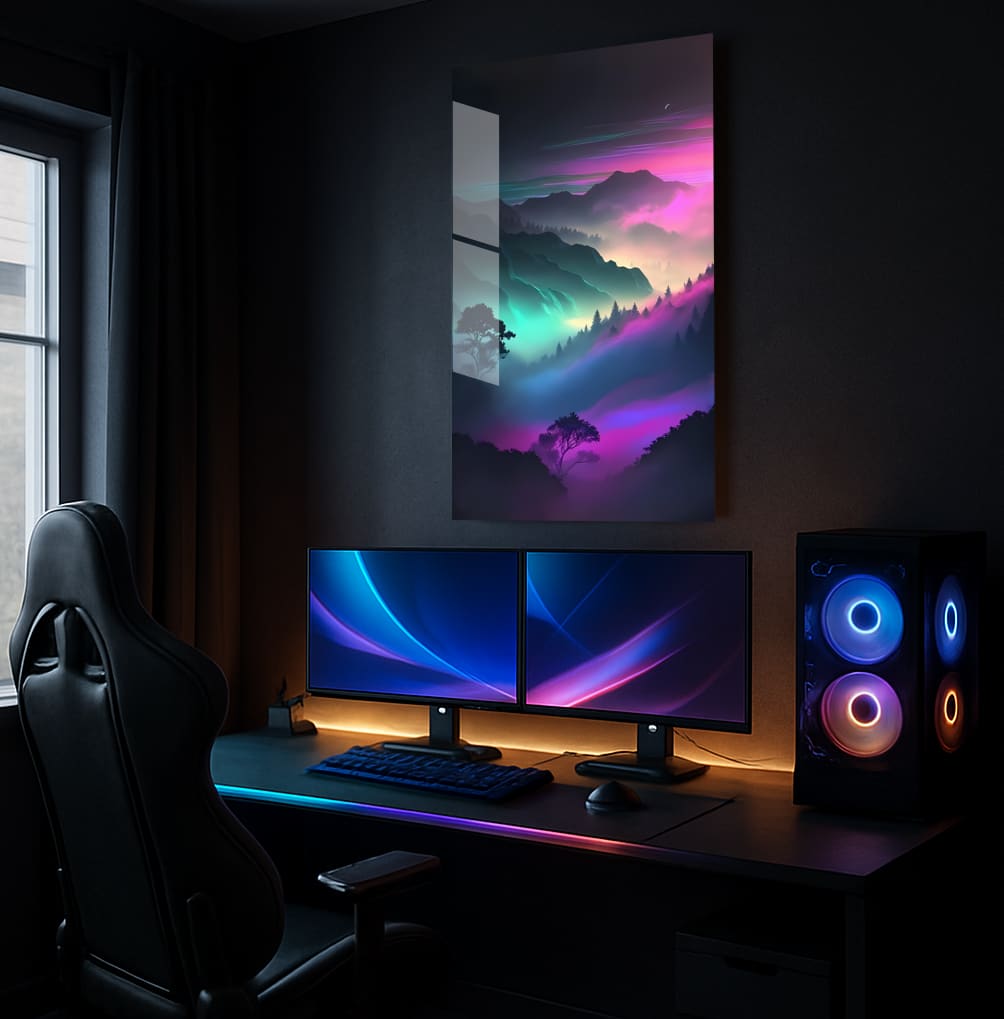 Neon Valley Vista - Lifestyle Mockup