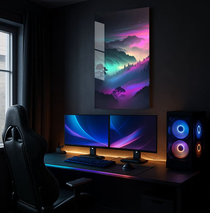 Neon Valley Vista - Lifestyle Mockup