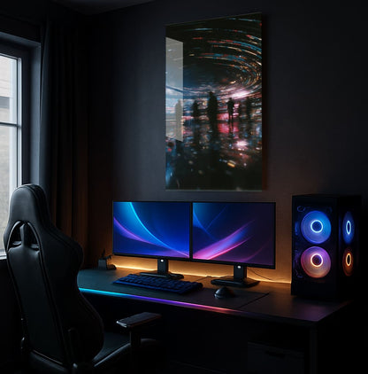 Futuristic Light Trails - Showcase Mockup