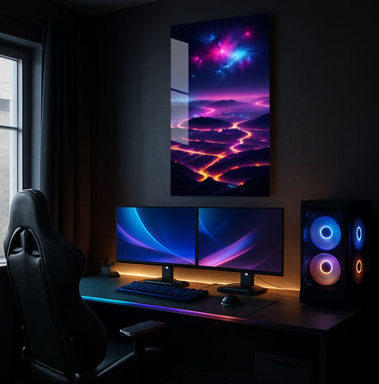 Neon Cityscape Dreams - Lifestyle Mockup