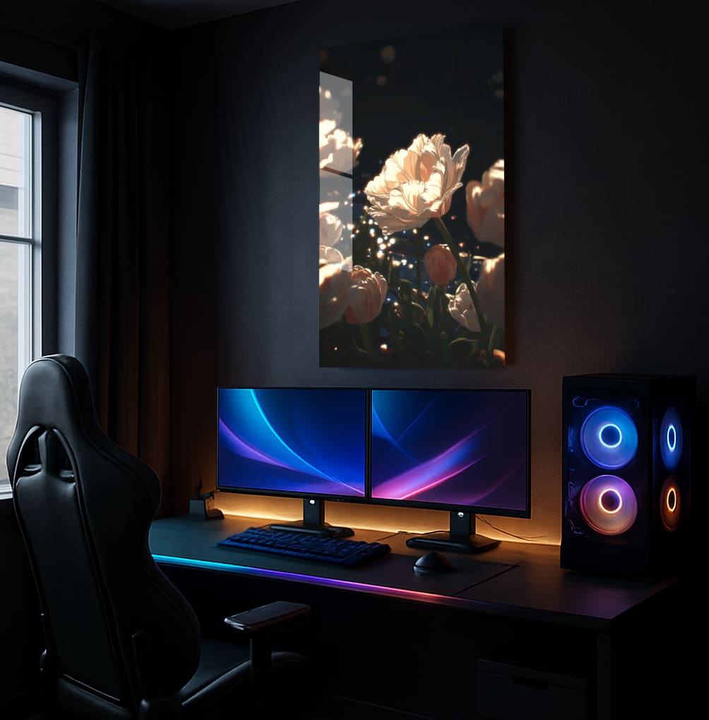 Floral Dreamscape Glow - Showcase Mockup