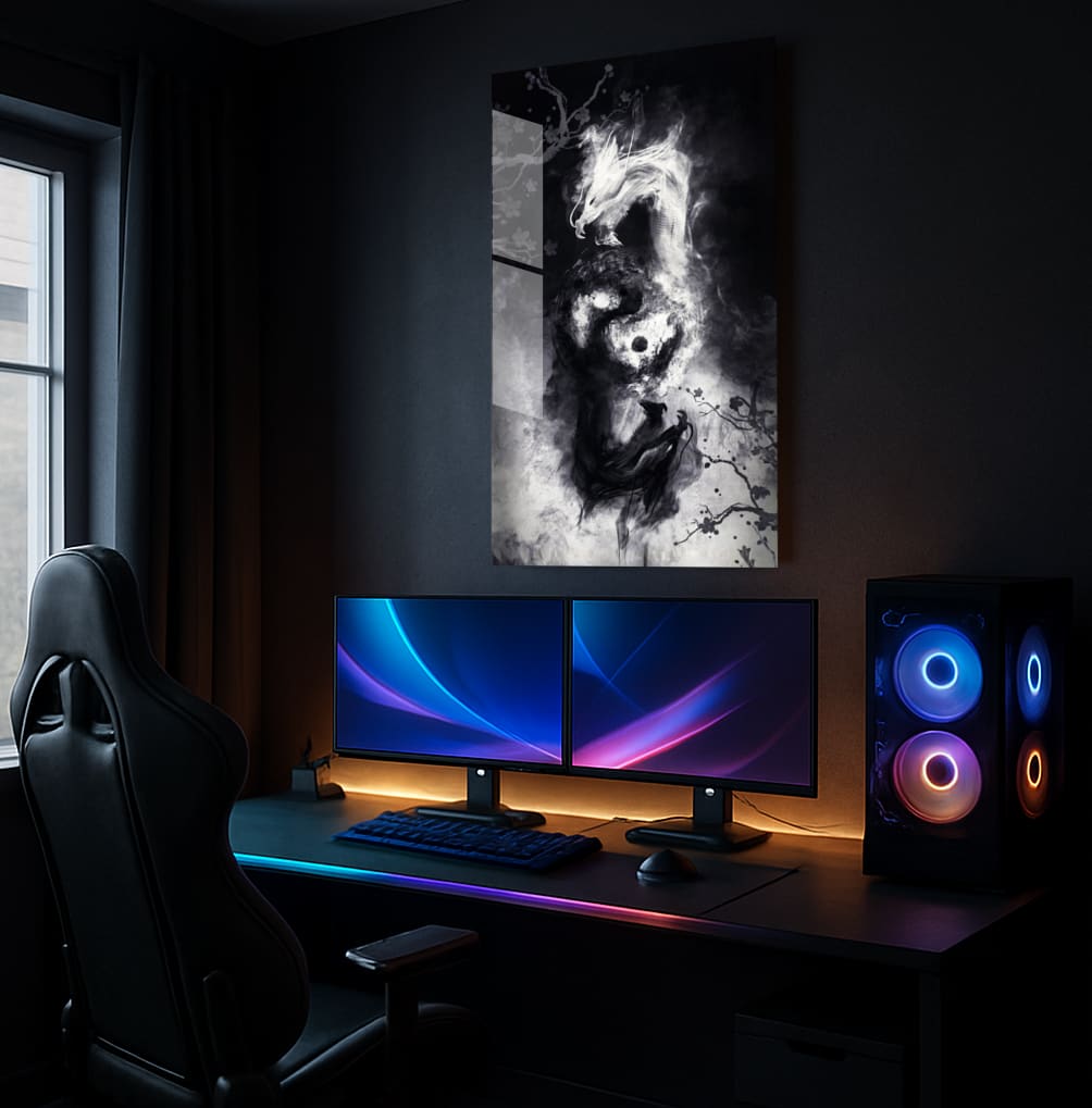 Yin Yang Dragons - Showcase Mockup