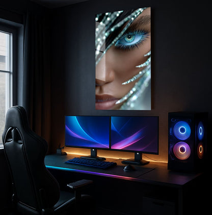 Glimmering Azure Gaze - Lifestyle Mockup