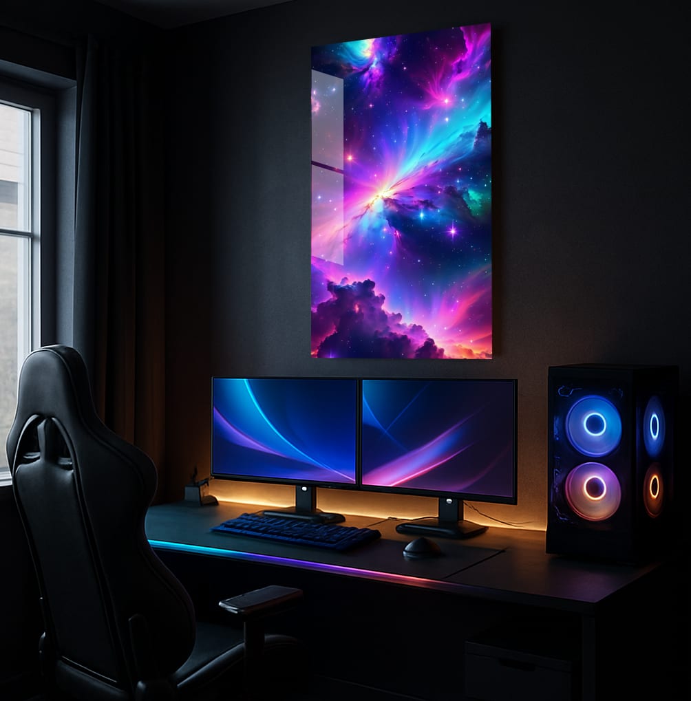 Cosmic Skies Unfold - Lifestyle Mockup