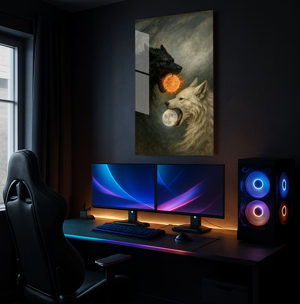 Wolf Sun Moon - Showcase Mockup