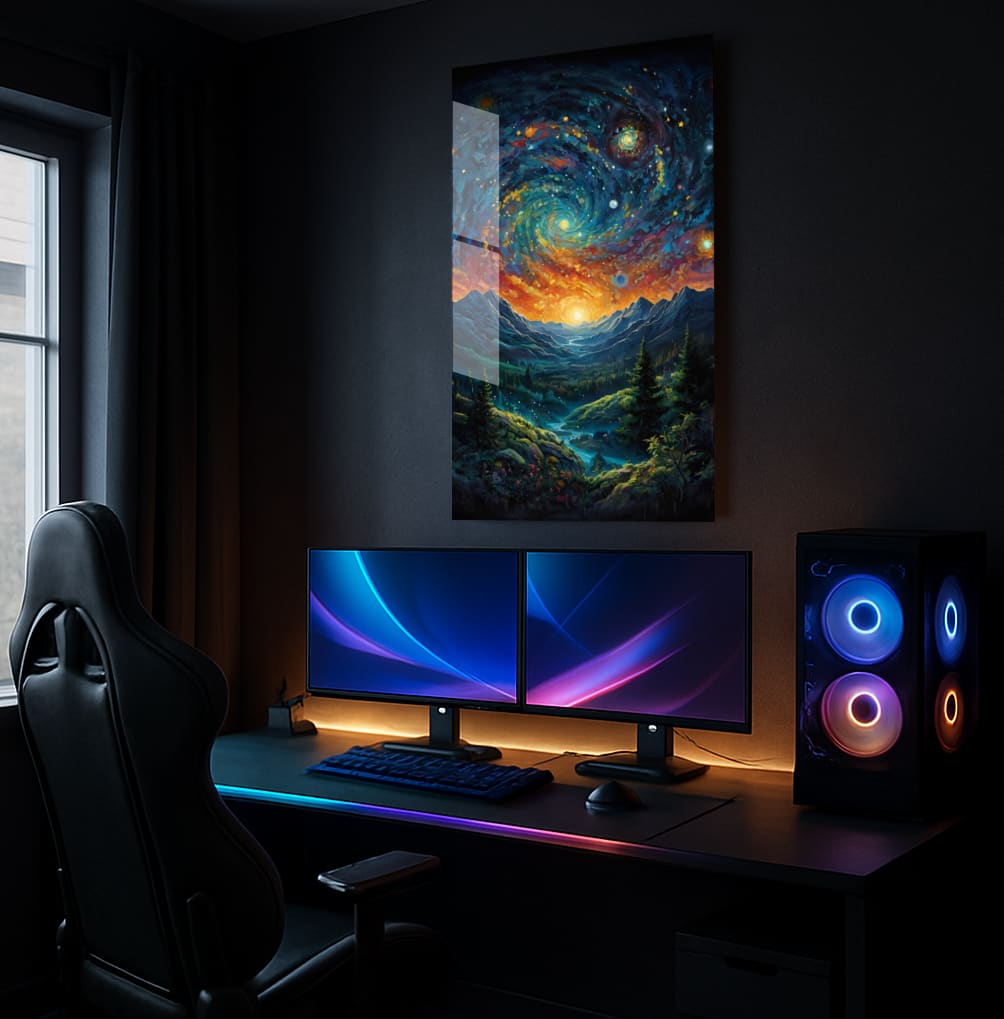 Cosmic Valley Vista - Lifestyle Mockup