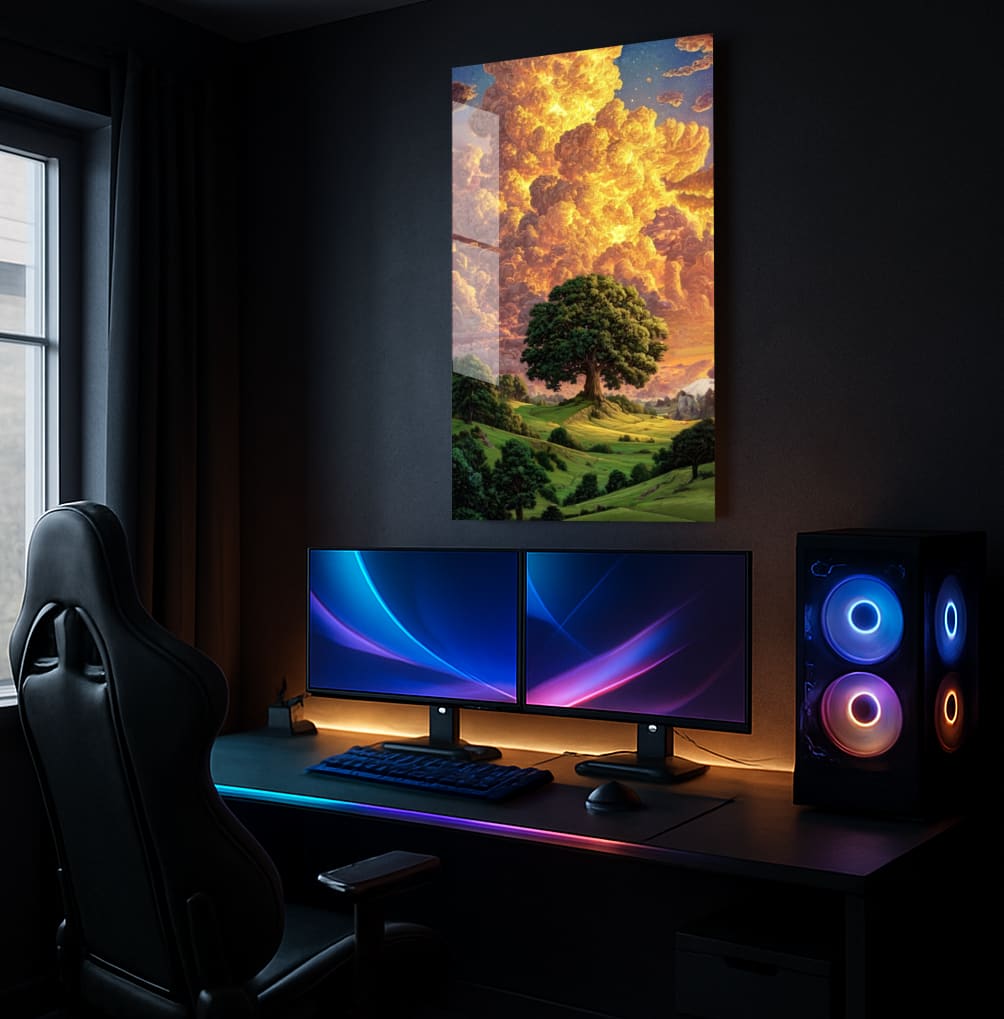 Golden Cloud Canopy - Showcase Mockup