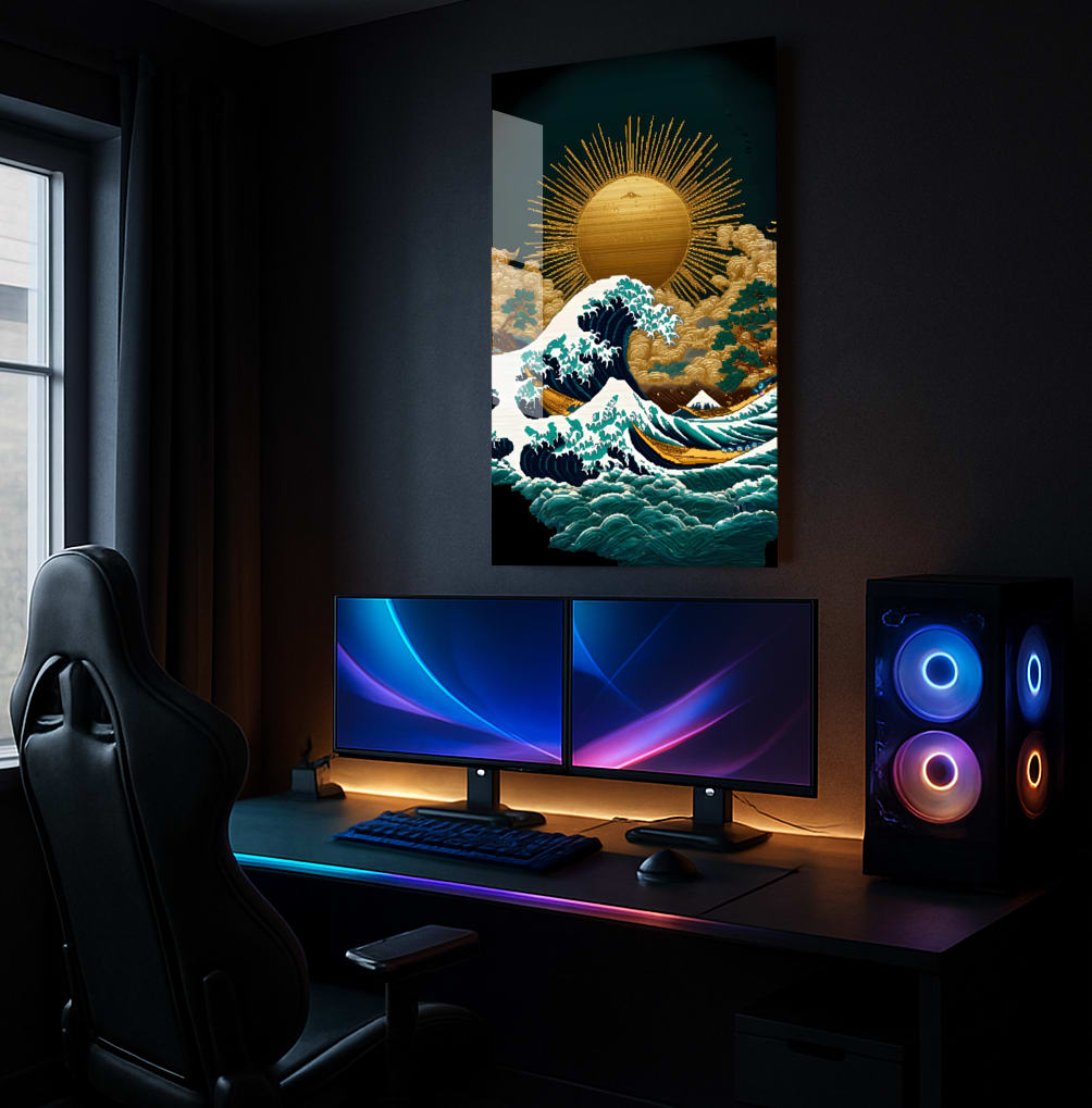 Pixelated Ocean Majesty - Lifestyle Mockup