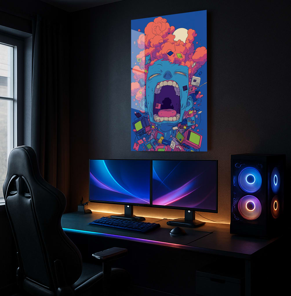 Angry Earth -Retro Overload Scream- - Showcase Mockup