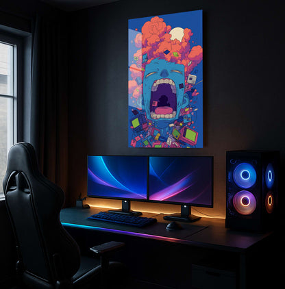 Angry Earth -Retro Overload Scream- - Showcase Mockup