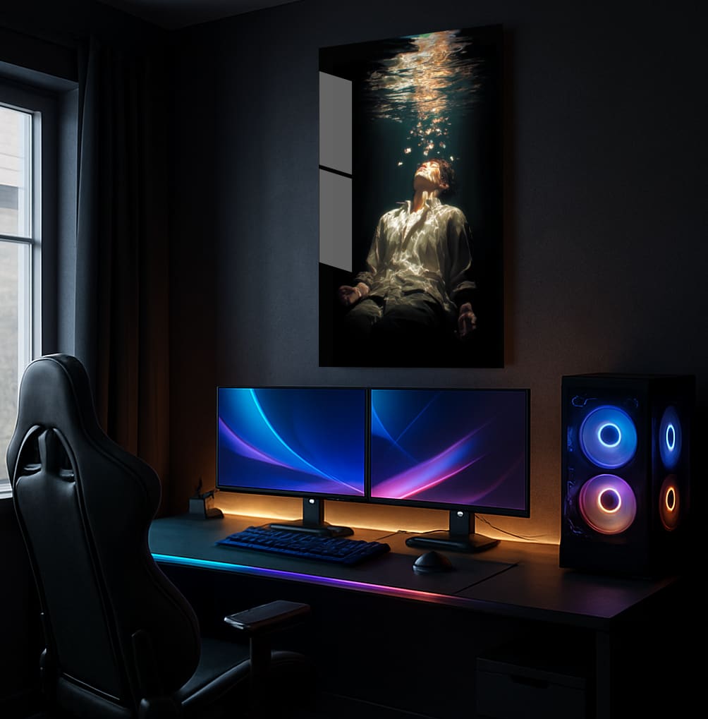 Submerged Serenity Bloom - Showcase Mockup