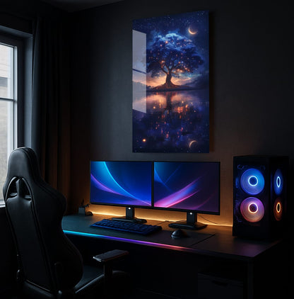 Enchanted Nightfall Tree - Lifestyle Mockup