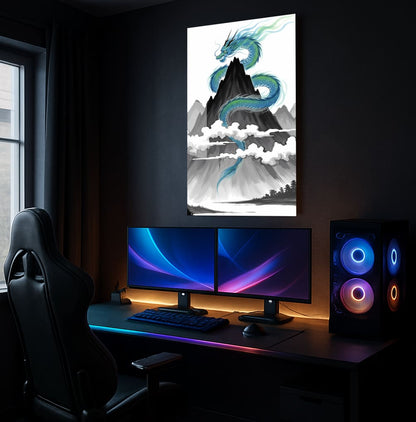 Azure Serpent's Ascent - Showcase Mockup