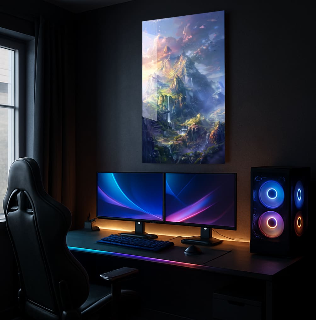 Mountain Paradise Artwork - Lifestyle Mockup