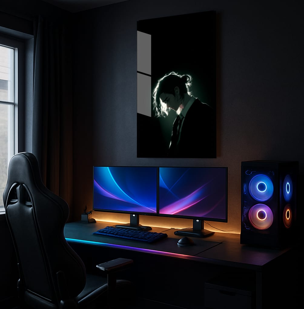 Melancholy Silhouette Glow - Showcase Mockup