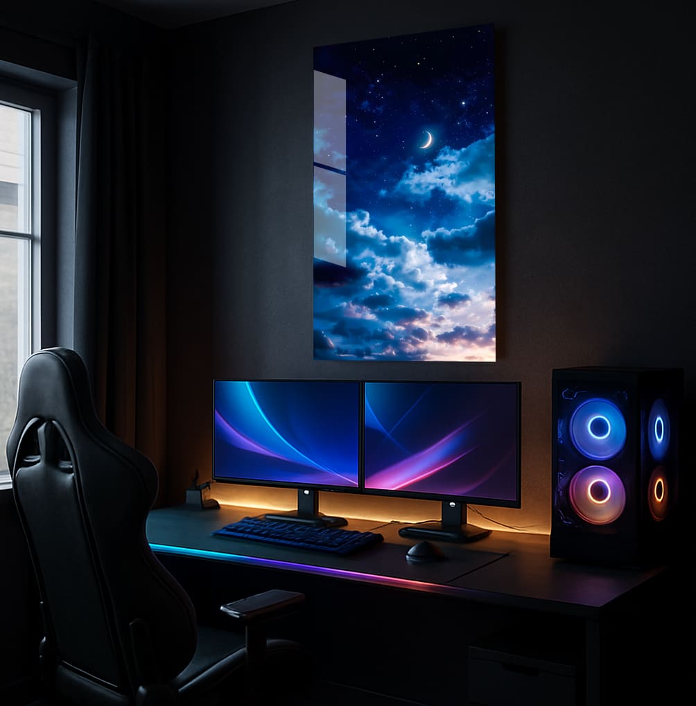 Lunar Blue Dreamscape - Lifestyle Mockup