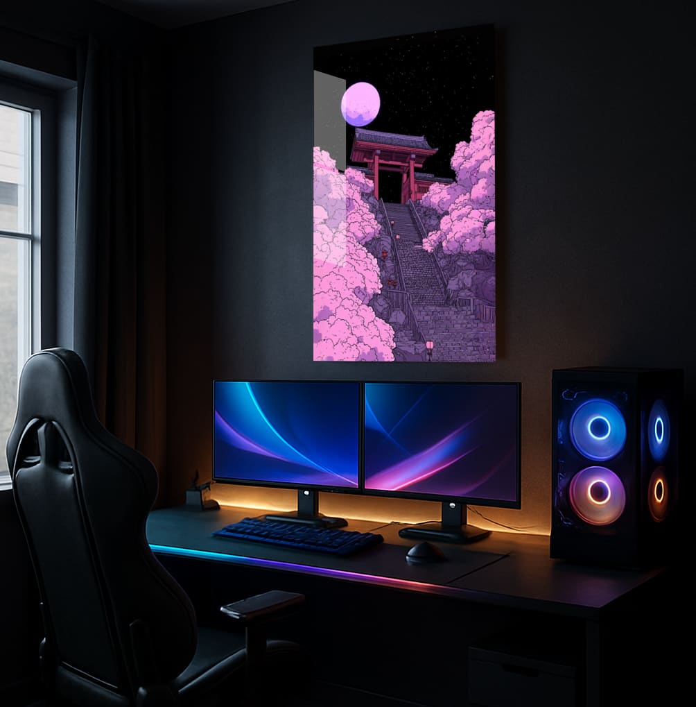 Pink Moon Serenity - Showcase Mockup