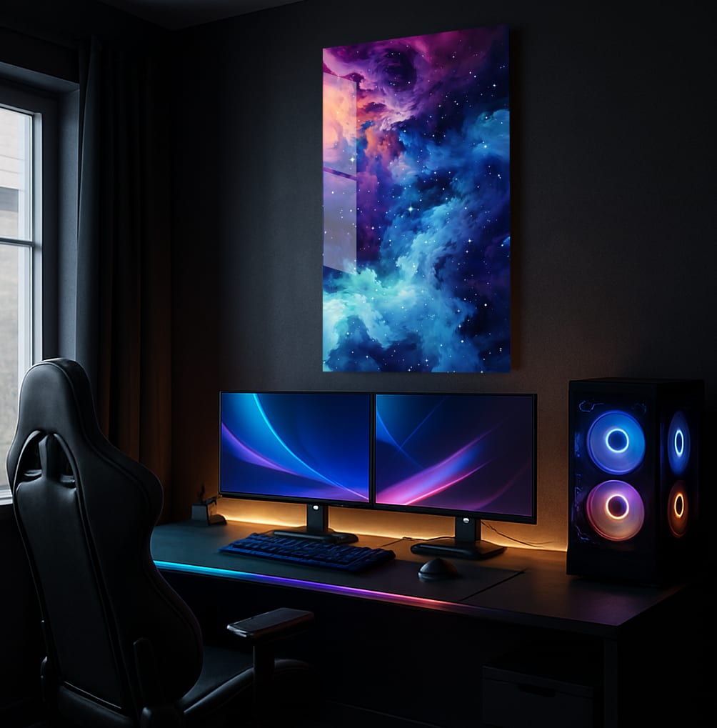 Colorful Cosmic Clouds - Lifestyle Mockup