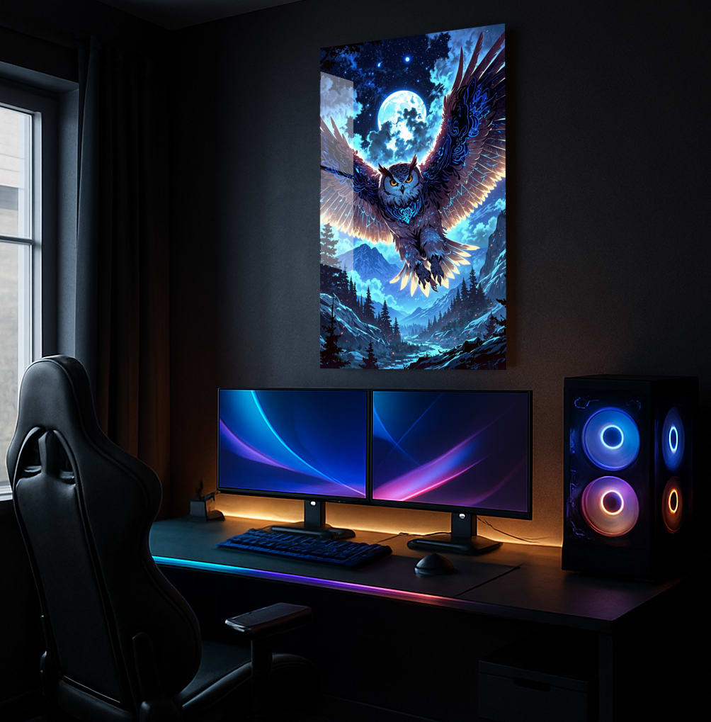Majestic Lunar Owl - Lifestyle Mockup