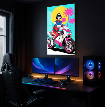 Nagel Neon Velocity - Syntwave Rides 80s Nagel's Stuffz - Lifestyle Mockup