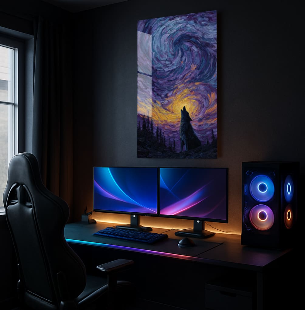 Starry Wolf Serenade - Showcase Mockup