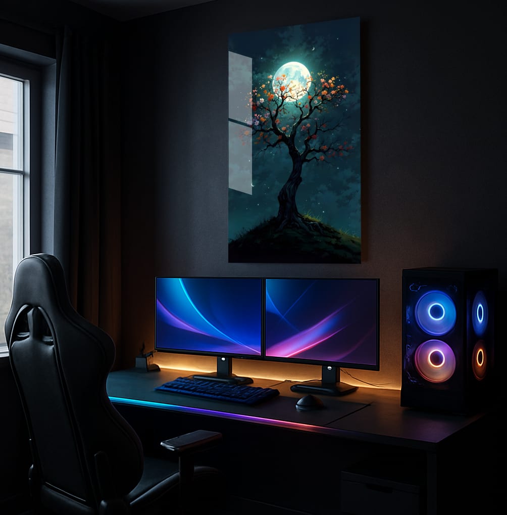 Lunar Blossom Majesty - Lifestyle Mockup