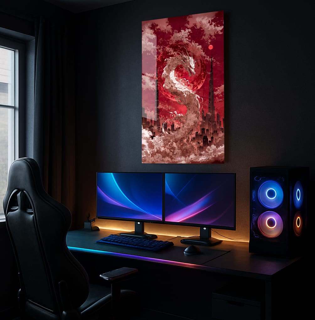 Crimson Dragon City - Showcase Mockup