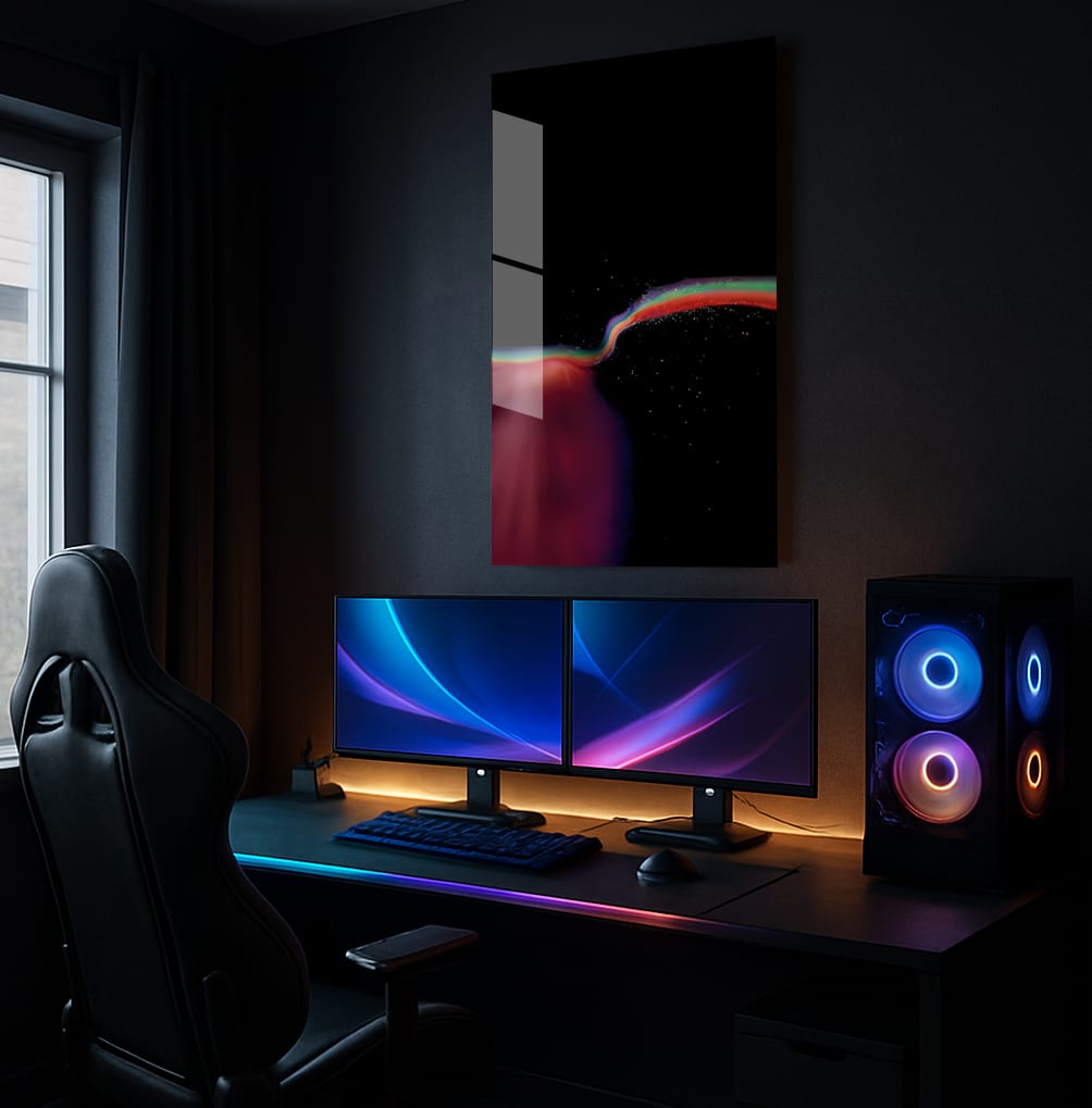 Iridescent liquid flow - Lifestyle Mockup