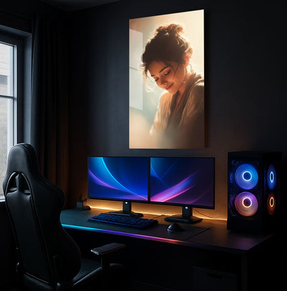 Serene Golden Portrait - Showcase Mockup