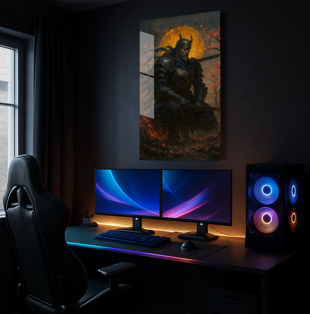 Warrior's Gloomy Serenity - Showcase Mockup