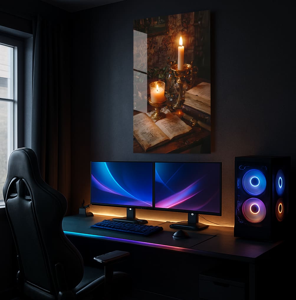 Enchanted Candle Glow - Showcase Mockup